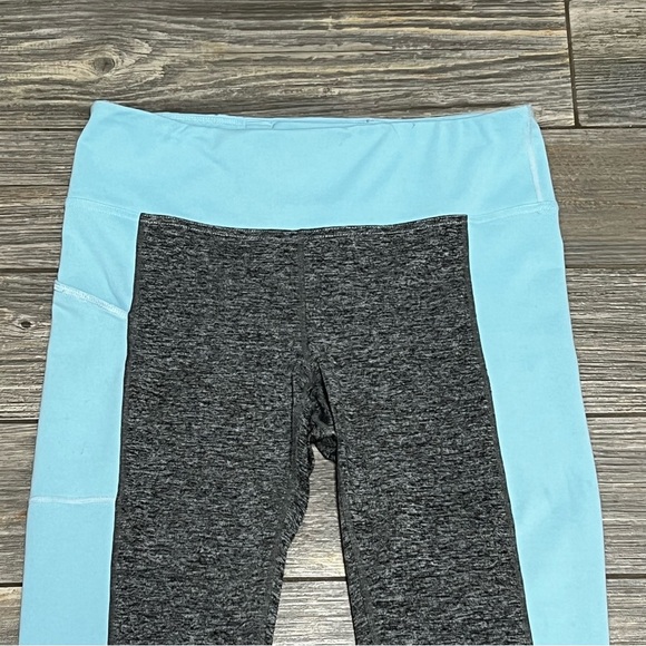 FJ Footjoy Golf Ankle Leggings Women's Size Large Gray Blue 27 Inch Side Pocket - Picture 2 of 15